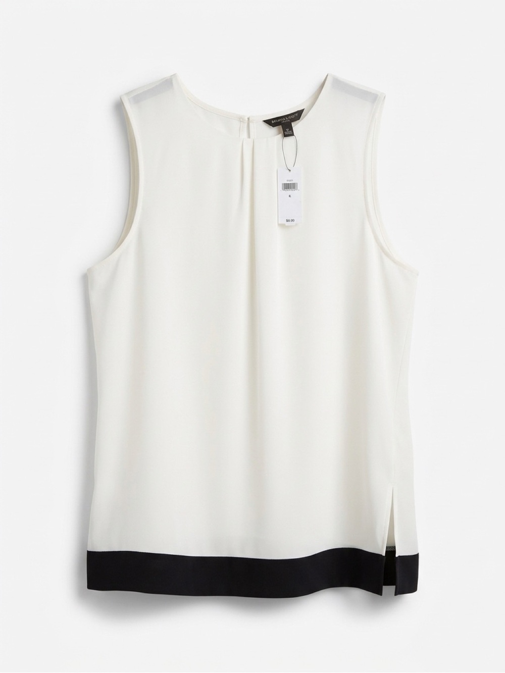 Banana Republic Sleeveless Blouse with Black Hem